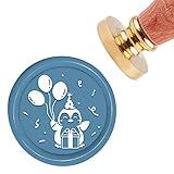 CRASPIRE Selo De Cera De Aniversário Pinguim Vintage Selo Cera Animal 30 Mm Removível Cabeça De Latão Com Alça De Madeira Para Convites De Casamento Envelope Envelope