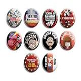 Creanoso Botões De Botão Fun Theater 1 Conjunto X 10 Botões Incentivos De Recompensa De Sala De Aula Para Homens E Mulheres Lembrancinhas De Festa De Meia Broche Acessório Para Adultos