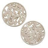 Create Idea 2 Peças Decalque Esculpido Em Madeira Molduras Decorativas De Madeira Aplique Sem Pintura Estilo Vintage Para Portas De Casa Móveis Armários Paredes Roupeiros 15 Cm