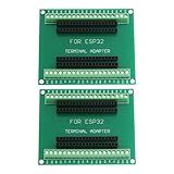 Create Idea 2 Peças Verde 38 Pinos Versão Estreita ESP32 Placa Breakout GPIO 1 Em 2 Para Placa De Desenvolvimento De Microcontrolador ESP WROOM 32 77 X 63 Mm