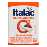 Creme De Leite Uht Leve Homogeneizado Zero Lactose Italac Caixa 200g