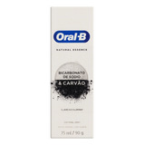 Creme Dental Bicarbonato De Sódio E Carvão Crystal Mint Oral b Natural Essence Caixa 90g