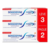 Creme Dental Sensodyne Rápido Alívio 3un De 90g