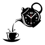 Criativo Diy Acrílico Xícara De Café Bule 3d Relógio Parede Decorativo Cozinha Relógios Sala Estar Jantar Decoração Casa Relógio 1794