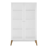 Cristaleira 2 Portas Retrô 0808 Genialflex Branco Fhwt