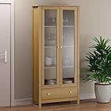 Cristaleira C Iluminação 2 Portas 1 Gaveta Ditália E 954 Cor Diamond