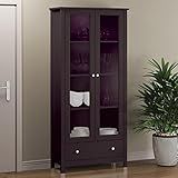 Cristaleira C Iluminação 2 Portas 1 Gaveta Ditália E 954 Cor Preto