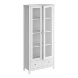 Cristaleira C Iluminação 2 Portas 1 Gaveta Ditália E 954 Cz Cor Branco