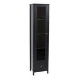 Cristaleira Ditália 1 Porta De Vidro 1 Gav E 962 Br Pt Dmd Cor Preto