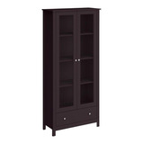 Cristaleira Ditália 2 Portas 1 Gaveta E 954 Preto Cozy