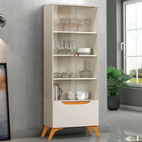 Cristaleira Grécia 2 Portas 1 Gaveta Off White naturalle