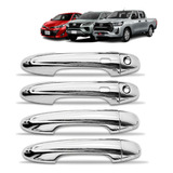 Cromado Jogo Aplique Maçaneta Hilux Sw4 2021 Com 2 Keyless