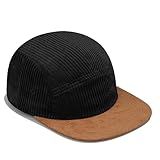Croogo Boné Clássico De Veludo Cotelê Com 5 Painéis De Aba Reta Boné De Beisebol Vintage Não Estruturado Boné Masculino Boné De Caminhoneiro Snapback Boné De árbitro D5ph05 Preto Tamanho Nica