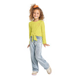 Cropped C Laço Blusa Blusinha Canelada Fashion Teen Fakini