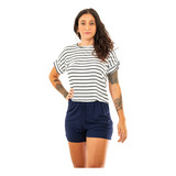 Cropped Listrado Feminino Larguinho