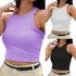Cropped Modelo Regatinha Básica Tecido Canelado Kit 3 Peças