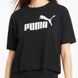 Cropped Puma Essentials Logo 586866 Preto