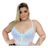 Cropped Renda Sedução Plus Size Moda Instagram Blogueira