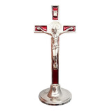 Crucifixo Antigo Com Escrivaninha Para Decoração