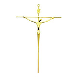 Crucifixo Cristo De Parede Dourado Estilizado R75