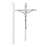 Crucifixo Cristo Estilizado Parede Metal Cruz 28 Cm R40