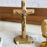 Crucifixo Cruz De Mesa Madeira Cristo