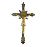 Crucifixo De Parede 49cm Enfeite Resina