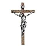 Crucifixo De Parede De Prata Antigo