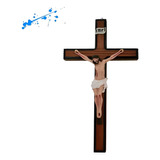 Crucifixo De Parede Em Resina E Madeira 27 8 Cm Quaresma