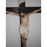 Crucifixo De Parede Grande 1 Metro De Altura Cruz De Madeira