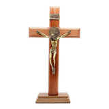 Crucifixo Em Madeira Para Porta Mesa