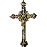 Crucifixo Parede Bronze Almofadas Decoração Presente