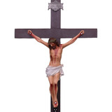 Crucifixo Parede Cruz 60cm Corpo Do Cristo Resina 30cm