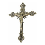 Crucifixo Parede Em Bronze Presente Decoração