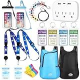 Cruise Must Haves Inclui Etiquetas De Bagagem De Cruzeiro Cordão De Cruzeiro Bolsas De Telefone à Prova D água Varal De Viagem Mochila Portátil Clipes De Toalha Filtro De Linha Para Kit