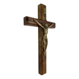 Cruz Crucifixo De Parede 19cm Madeira