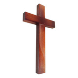 Cruz Crucifixo Madeira Grande De Parede