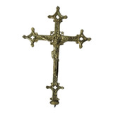 Cruz Processional Bronze Católica Procissões Igreja Fé 32 Cm