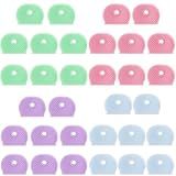 CTEAKOP 48 Peças De Capas De Chave Identificadores Coloridos De Silicone Lindos Protetores De Borracha Para Chaves De Casa Rosa Azul Roxo Verde
