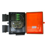 Cto 1x8 Apc 2 Travas Caixa Terminação Óptica Laranja 10 Uni