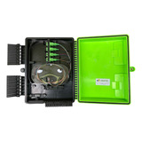 Cto 1x8 Apc 2 Travas Caixa Terminação Óptica Verde 10 Pç