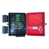 Cto 1x8 Apc 2 Travas Caixa Terminação Óptica Vermelho 10 Uni