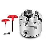 Ctokanvi Conjunto De Mandril De Torno Com Chave Autocentrante De 6-5 Cm- 7-75 Polegadas- 4 Mandíbulas- Conjunto De Mandril De Torno De Madeira Com 1 Lnch X 8TPI Threads