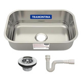 Cuba Aço Inox N 1 Retangular Tramontina 47x30 Válvula Sifão