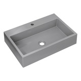 Cuba Apoio Retangular Banheiro Lavabo Florenza Rt55w Cinza