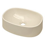 Cuba Apoio Sobrepor Para Banheiro Lavabo Oval Lira Areia 39 3x29cm Cozimax