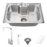 Cuba Cozinha Acessórios E Torneira Monocomando Gourmet Inox