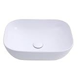 Cuba De Apoio Para Banheiro Retangular Louça Cerâmica Adamita Pingoo-casa - Branco