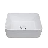 Cuba De Apoio Para Banheiro Retangular Louça Cerâmica Galena Pingoo-casa - Branco