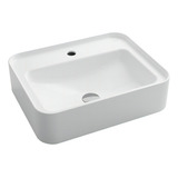 Cuba De Apoio Retangular Rt16 Com Mesa 500x400x140mm White Acabamento Esmaltado Cor Branco